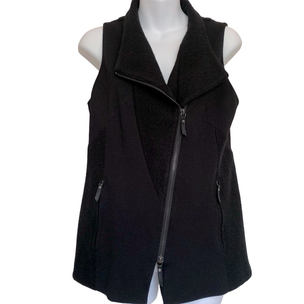 Eileen Fisher Merino Wool Silk Full Zip Vest Size XS